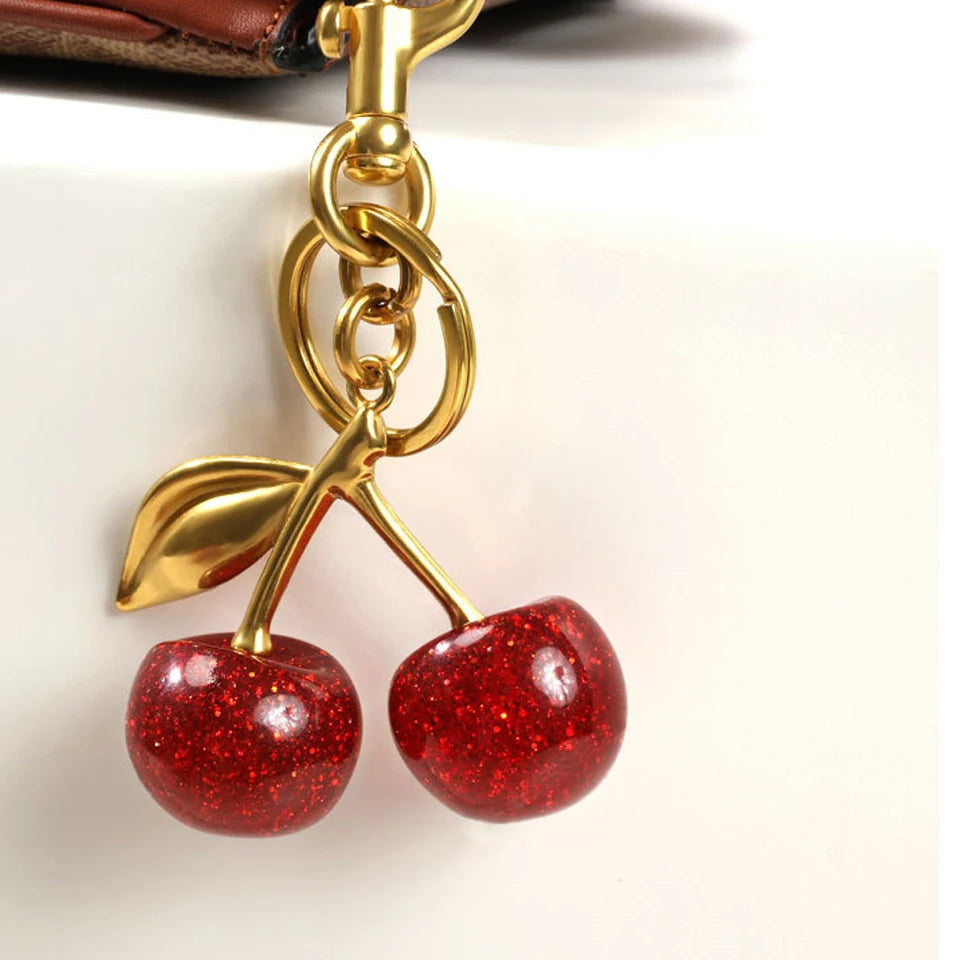 ZAKOL Fashion Red Cherry Keychain