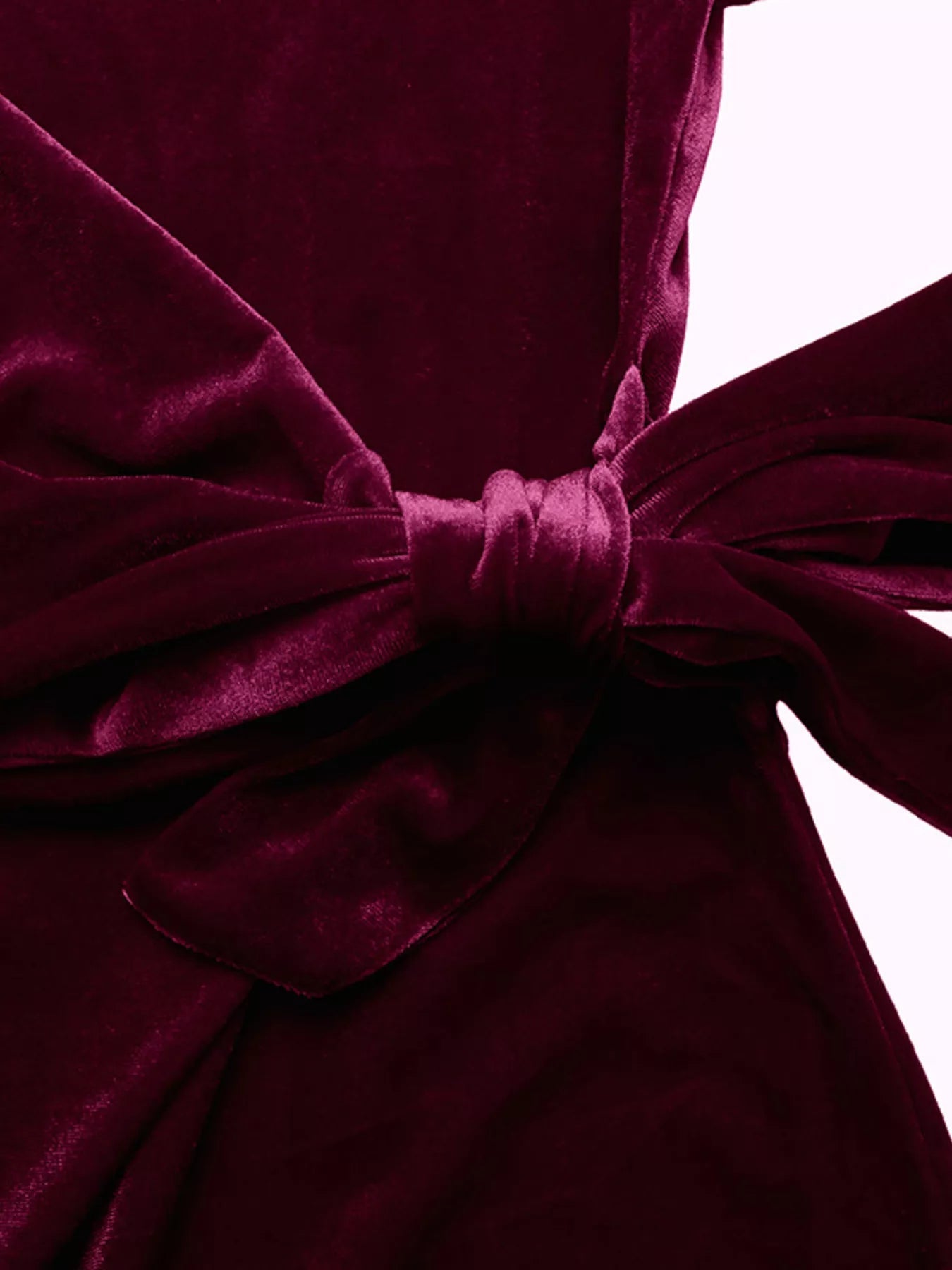 Velvet Slit Round Neck Dress