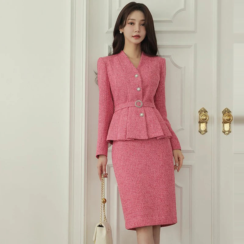 Korean Suits Autumn Chic Single Breasted