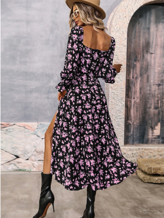 Flowers Printing Dress