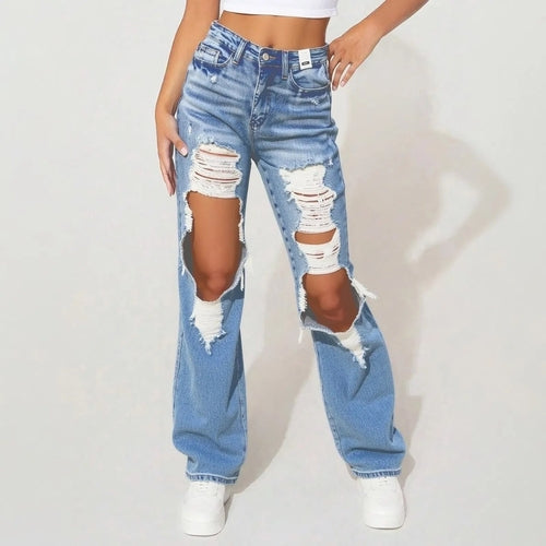 Denim Jeans American Style Ripped