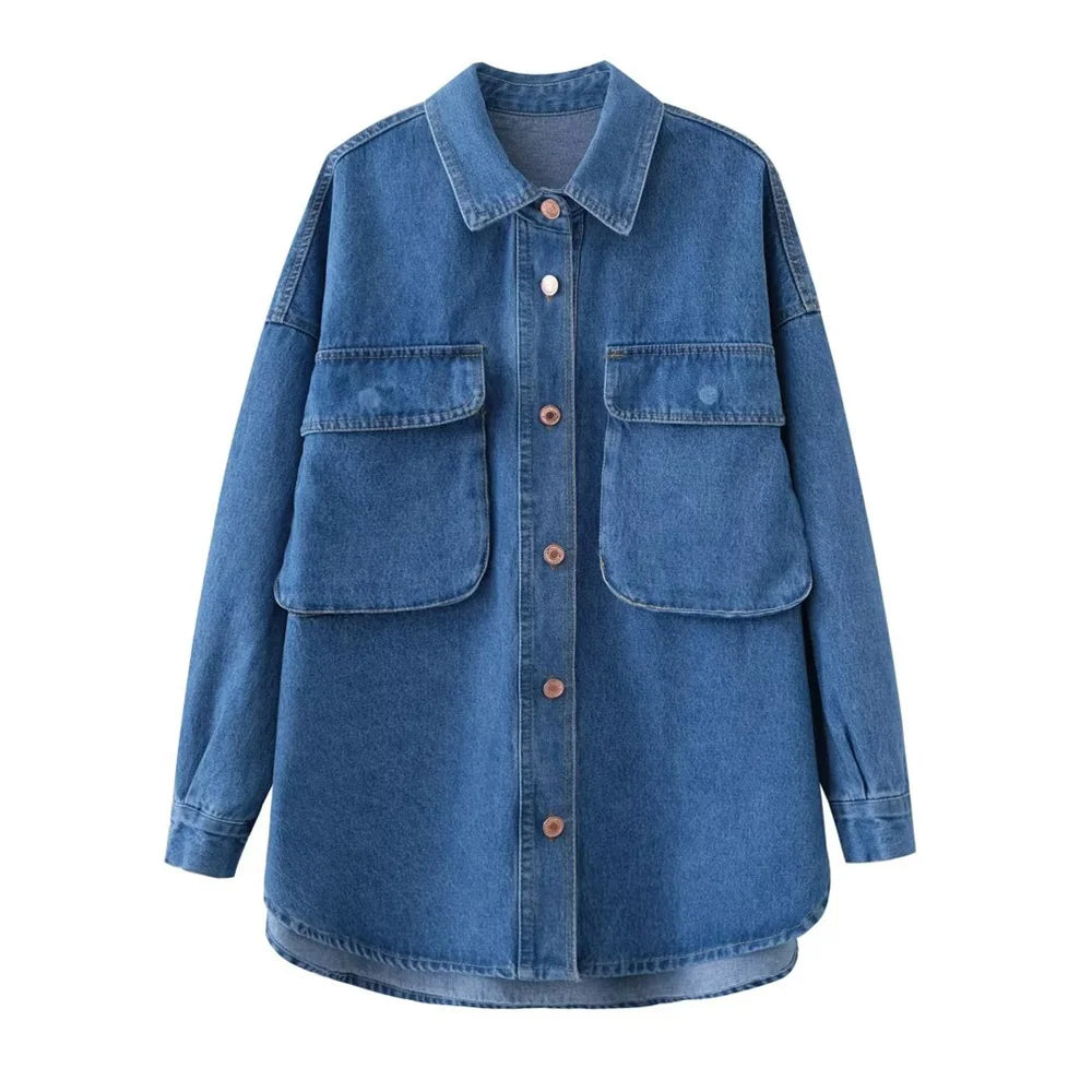 Denim shirt jacket