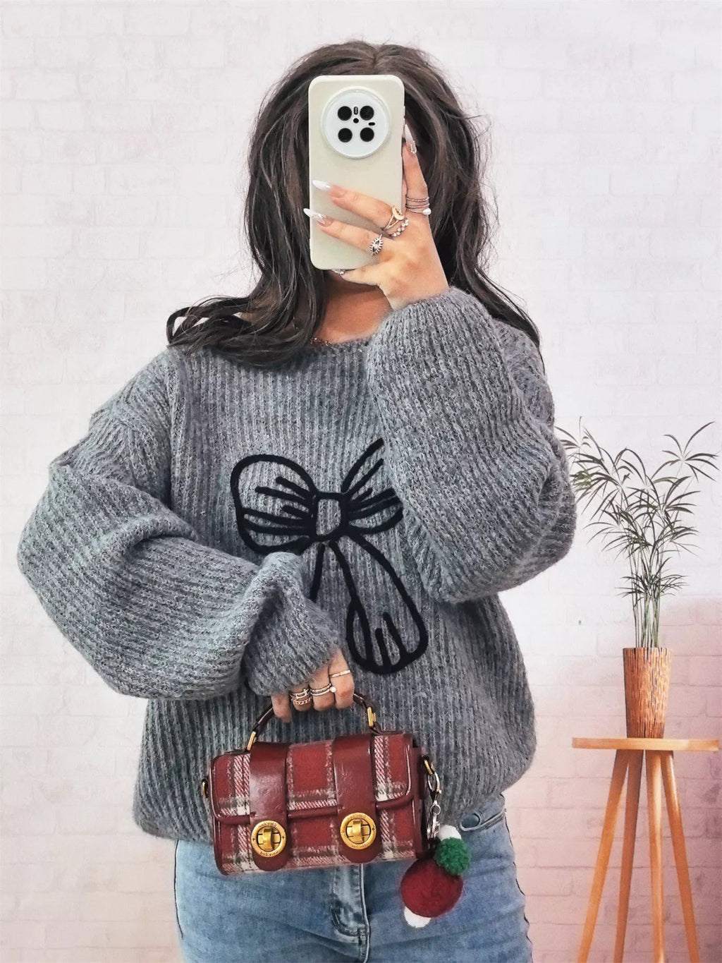 Bow Round Neck Sweater