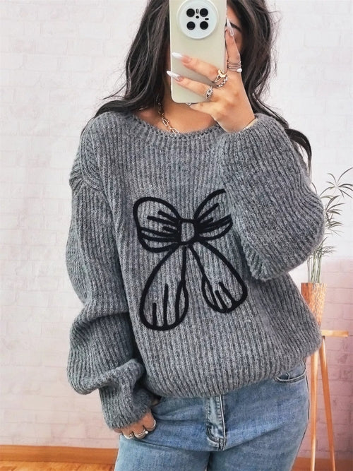 Bow Round Neck Sweater