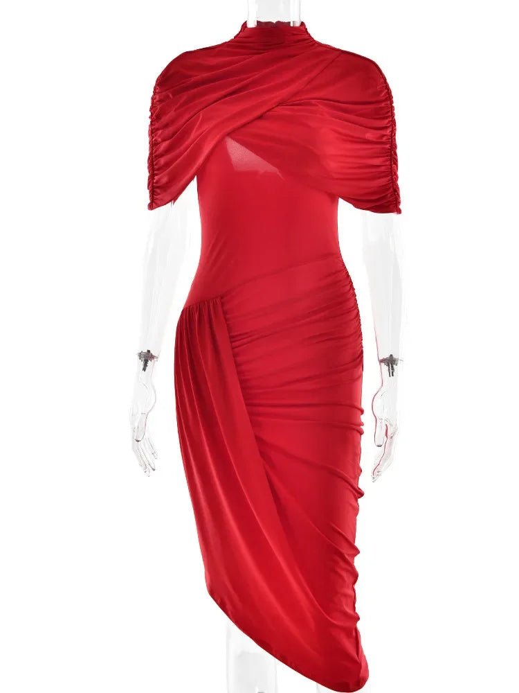 Elegant Shawl Elastic Tight Pleated