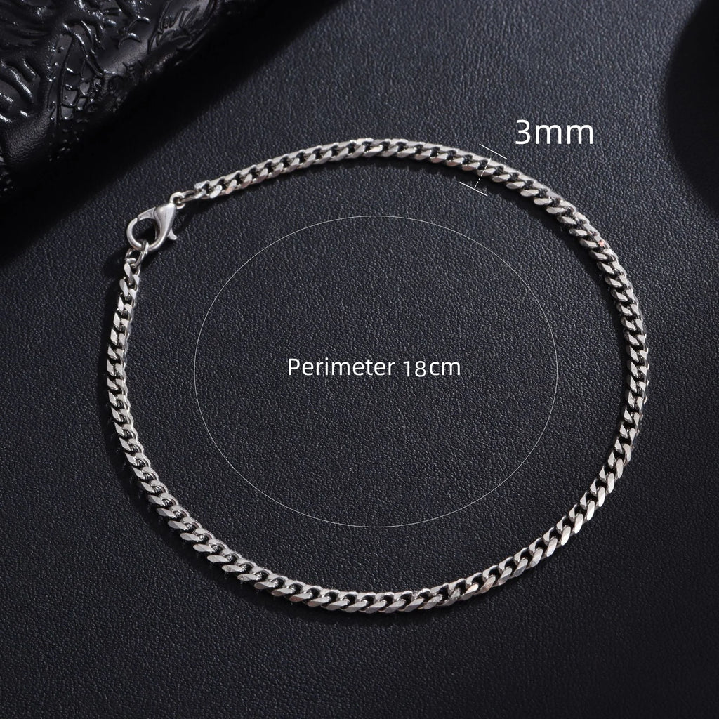 Trendy Cuban Chain Bracelet – Classic Stainless Steel
