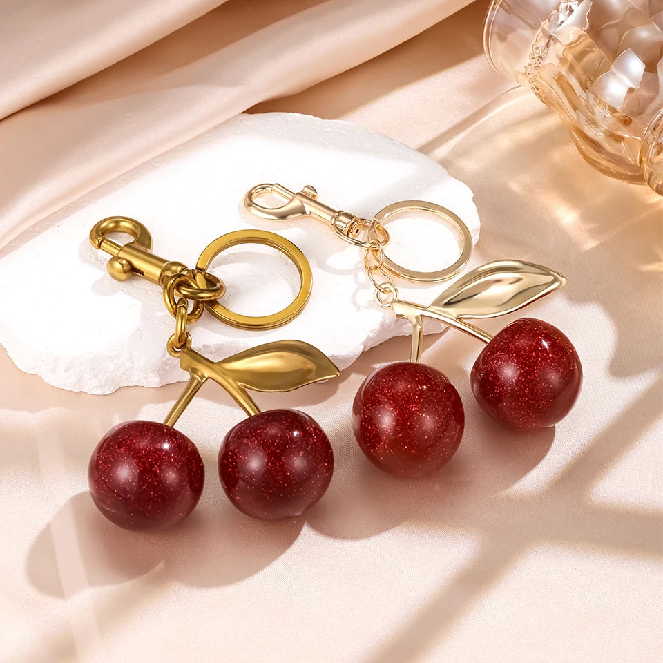 ZAKOL Fashion Red Cherry Keychain
