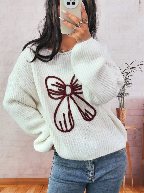 Bow Round Neck Sweater