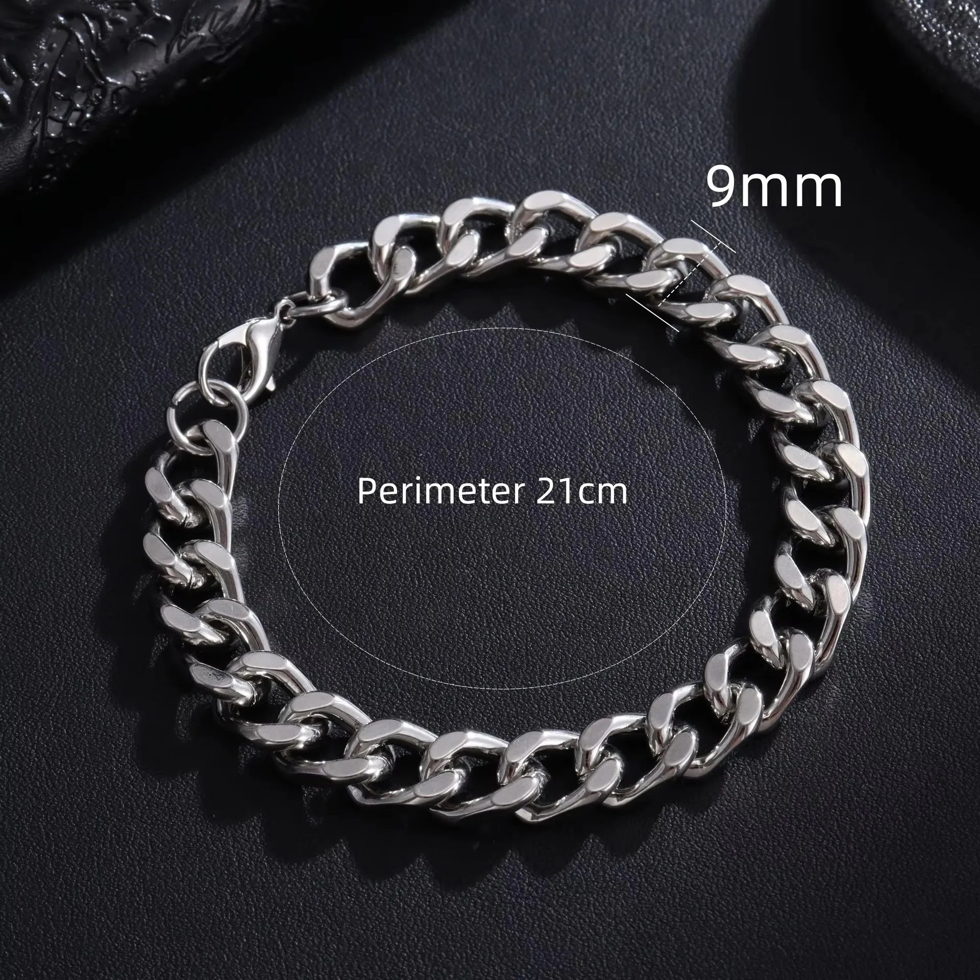 Trendy Cuban Chain Bracelet – Classic Stainless Steel