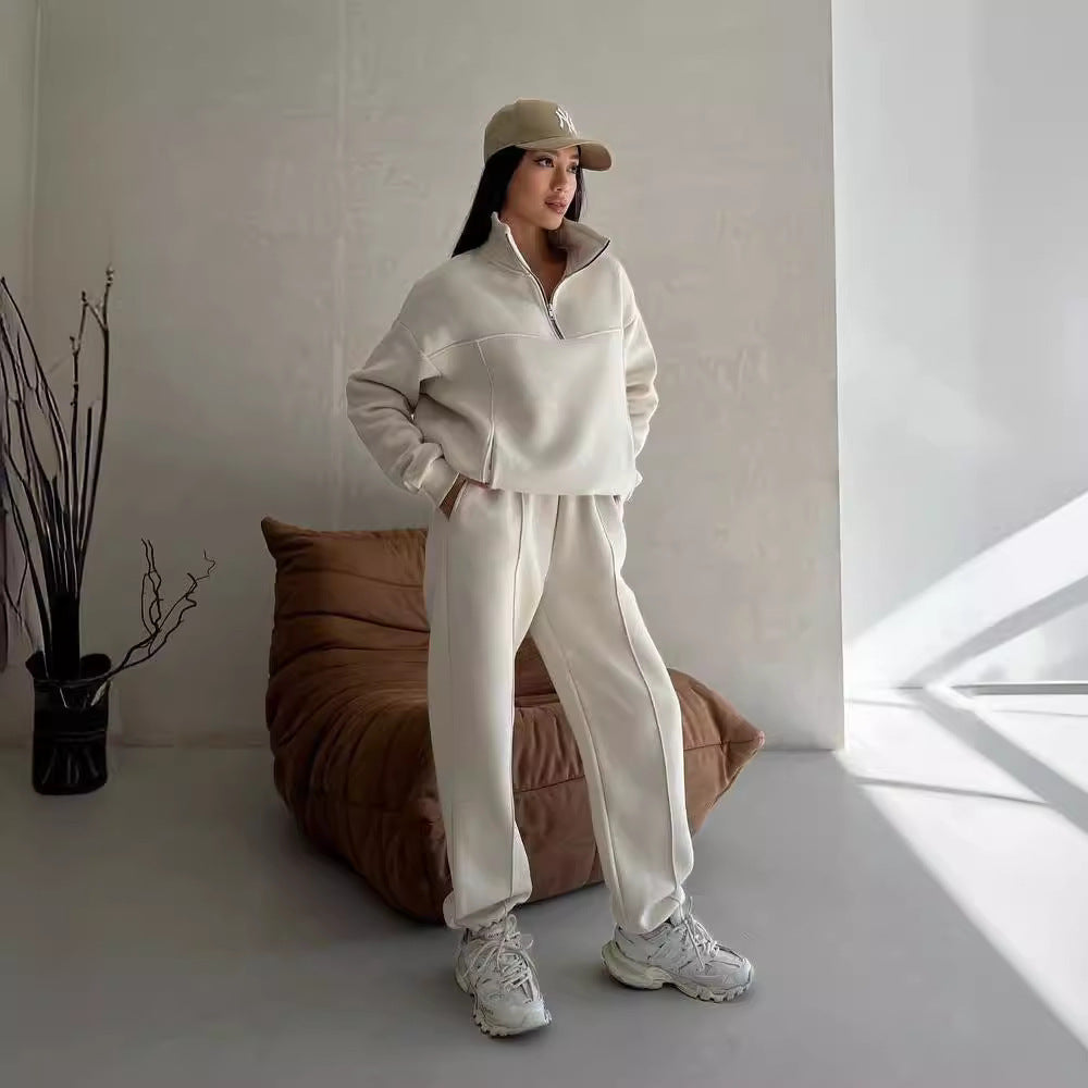 Y2K Winter Jogging Women Two Piece Set
