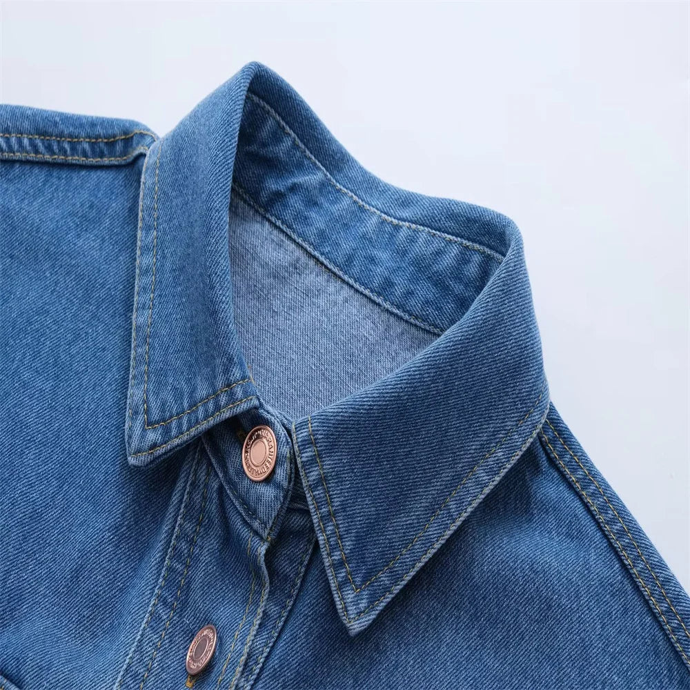 Denim shirt jacket