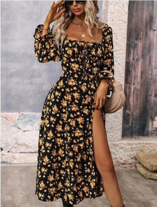 Flowers Printing Dress