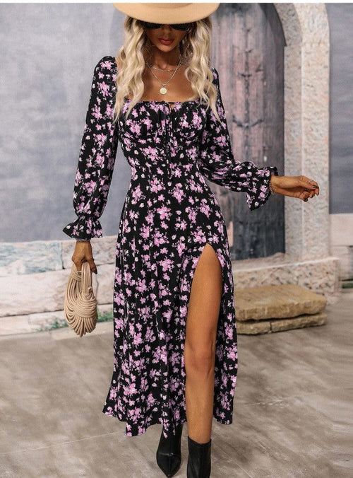 Flowers Printing Dress