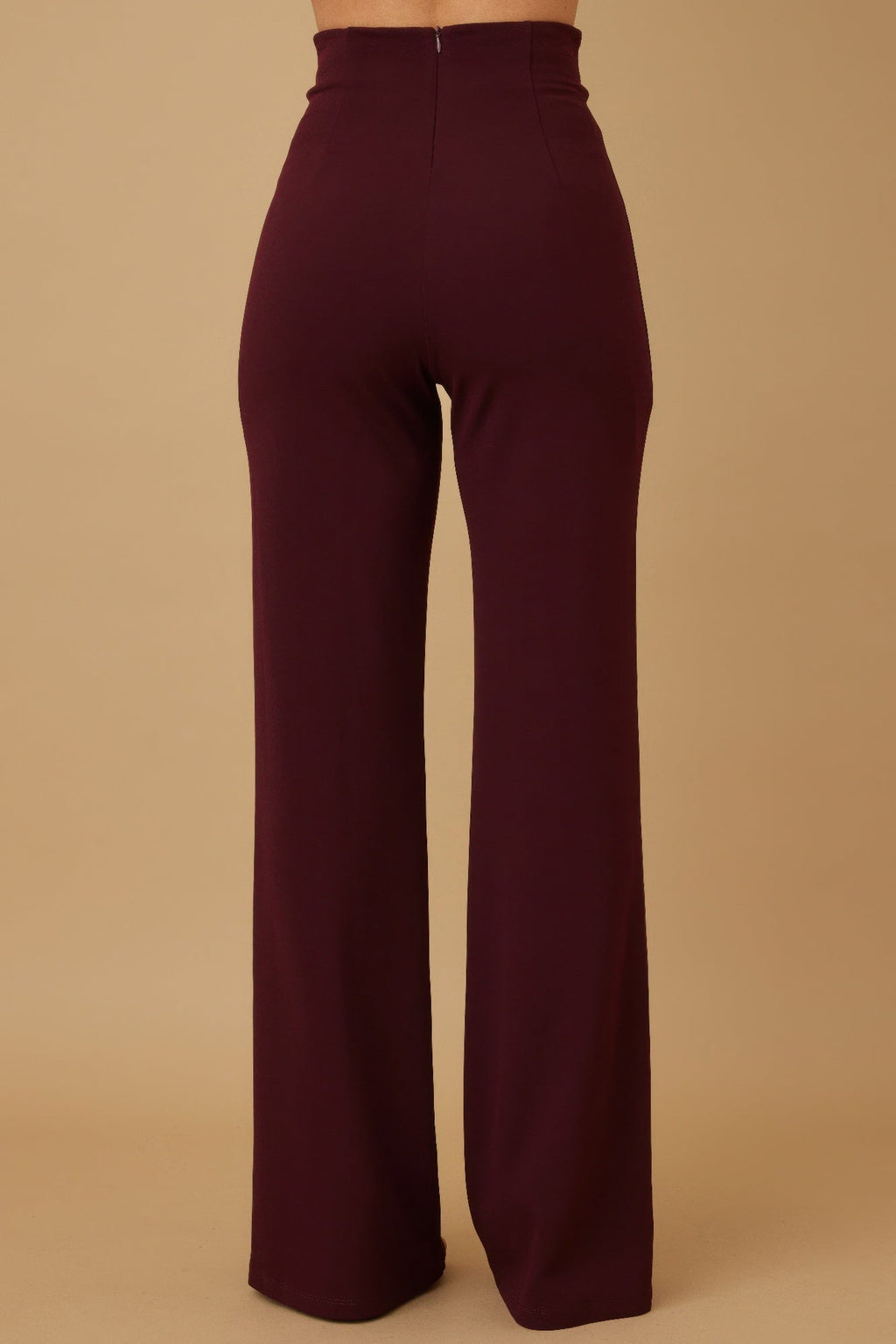 High Waist Pants Bordeaux