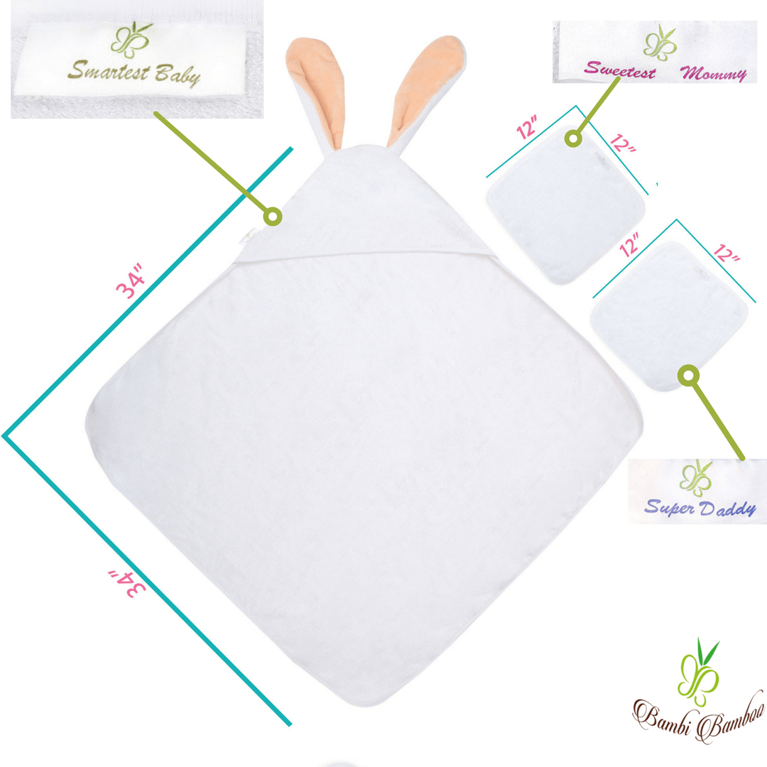 Amber Bunny Hooded Towel