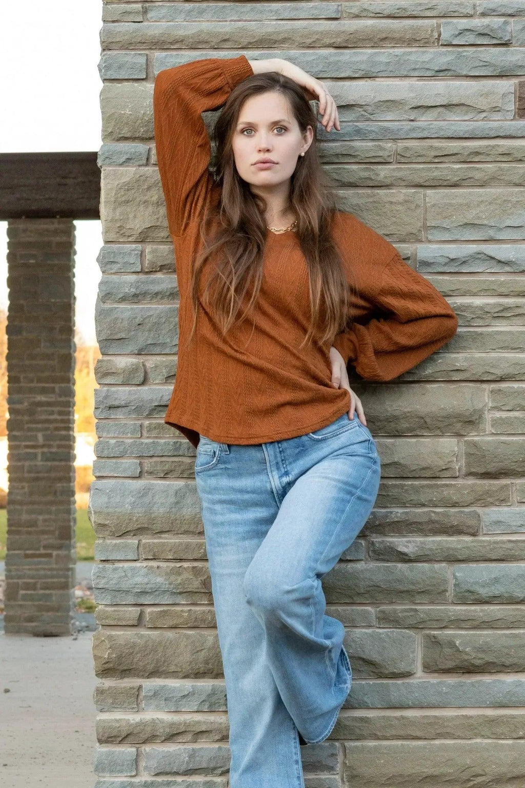 V-Neck Textured