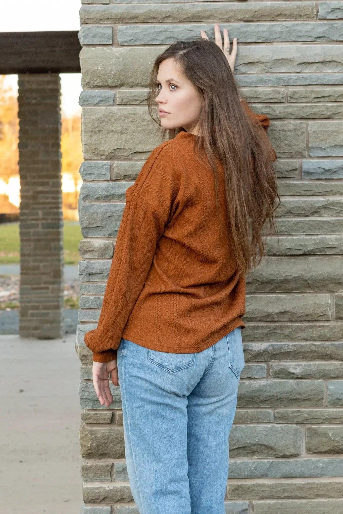 V-Neck Textured