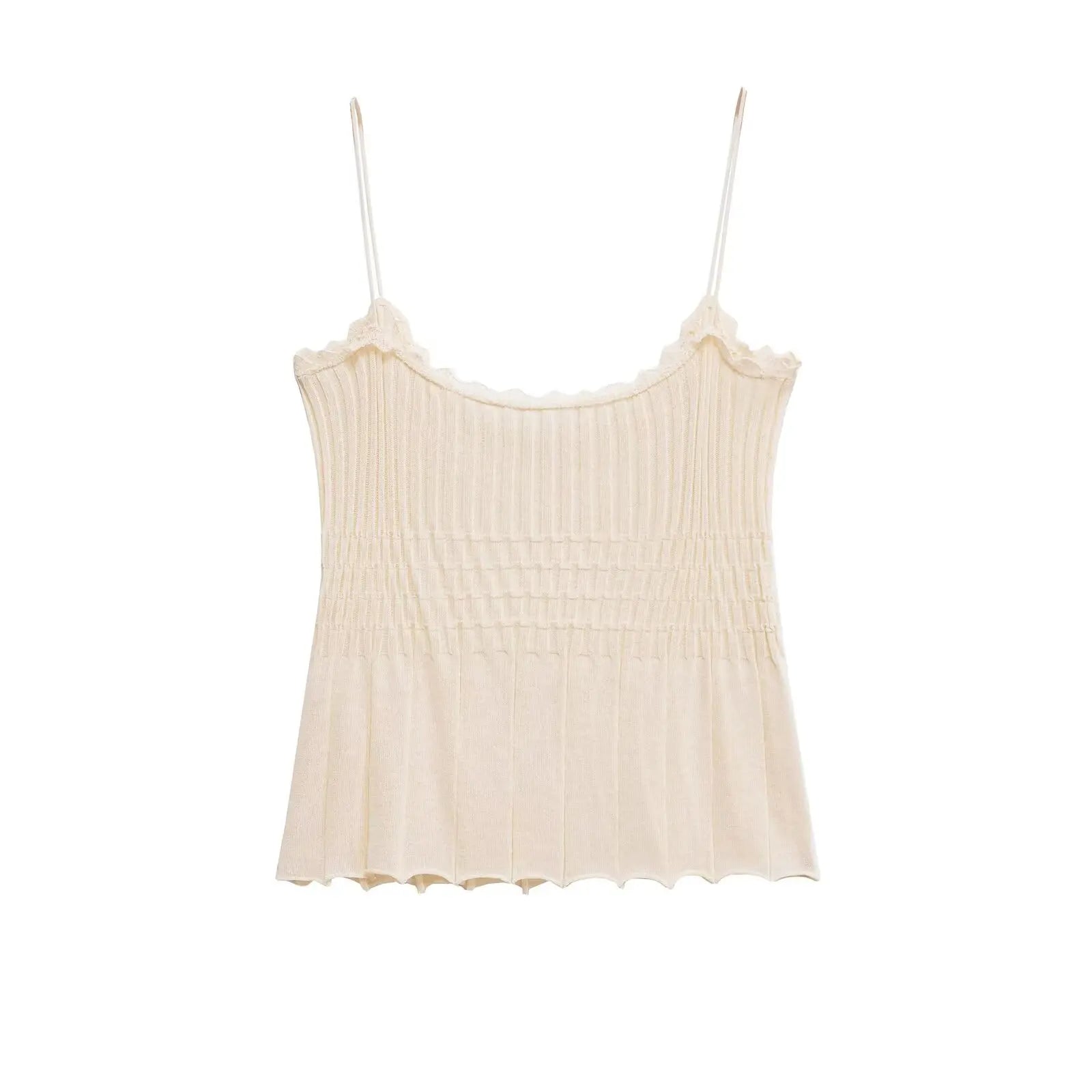 MYST&ZA2025 summer pleated wrapped chest