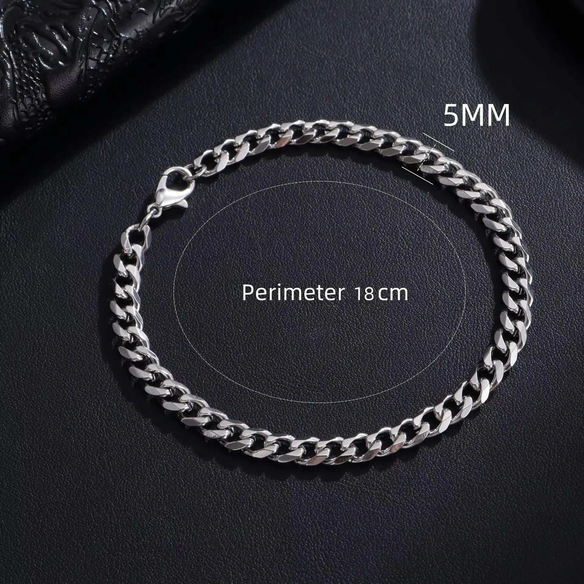 Trendy Cuban Chain Bracelet – Classic Stainless Steel