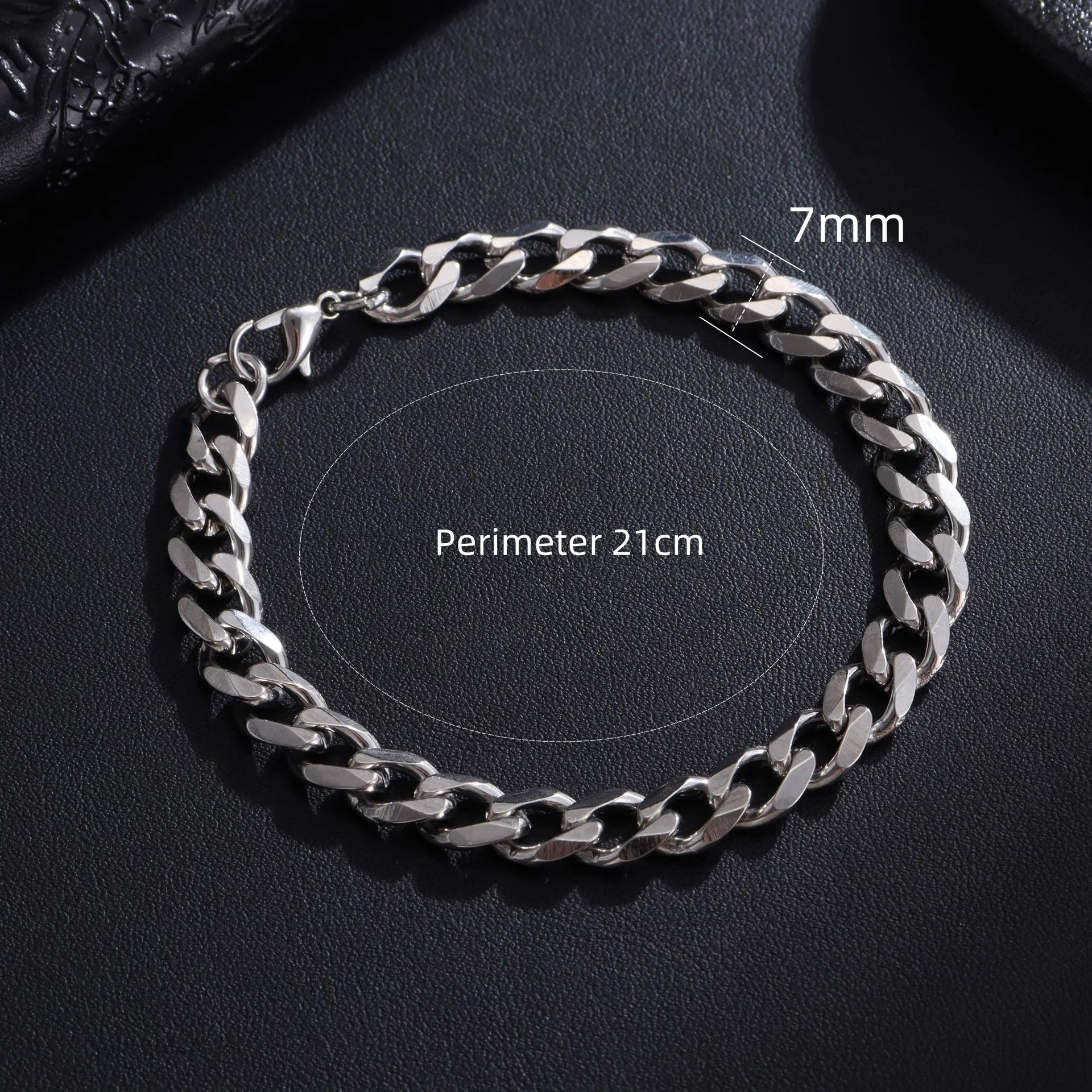 Trendy Cuban Chain Bracelet – Classic Stainless Steel