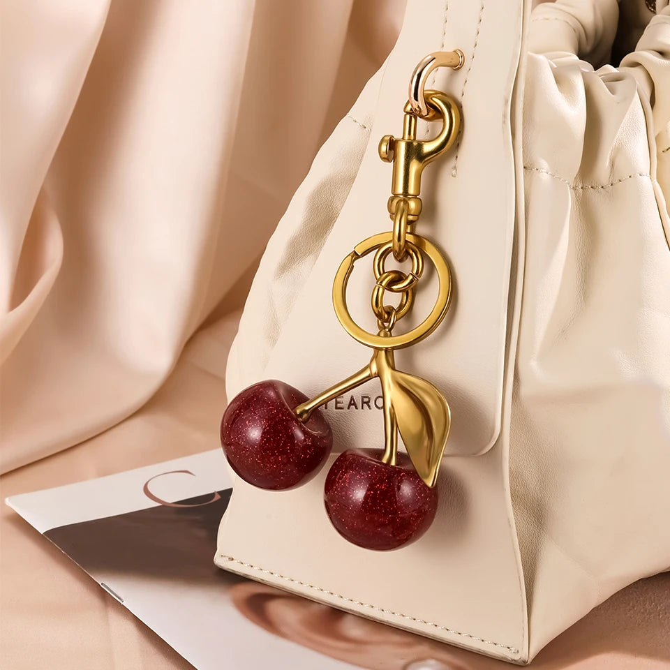 ZAKOL Fashion Red Cherry Keychain