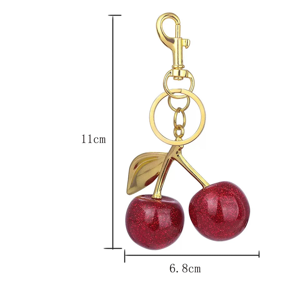 ZAKOL Fashion Red Cherry Keychain