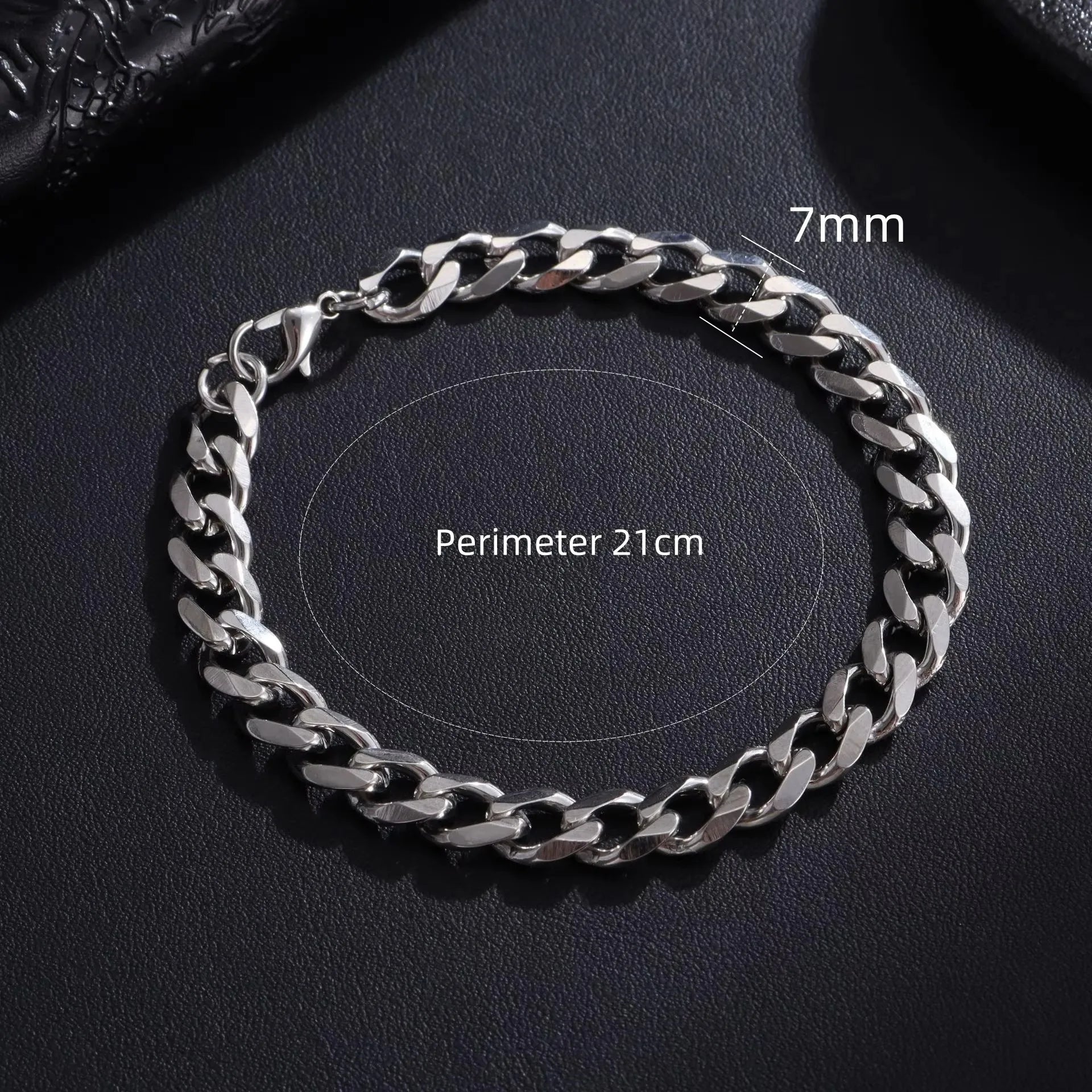 Trendy Cuban Chain Bracelet – Classic Stainless Steel