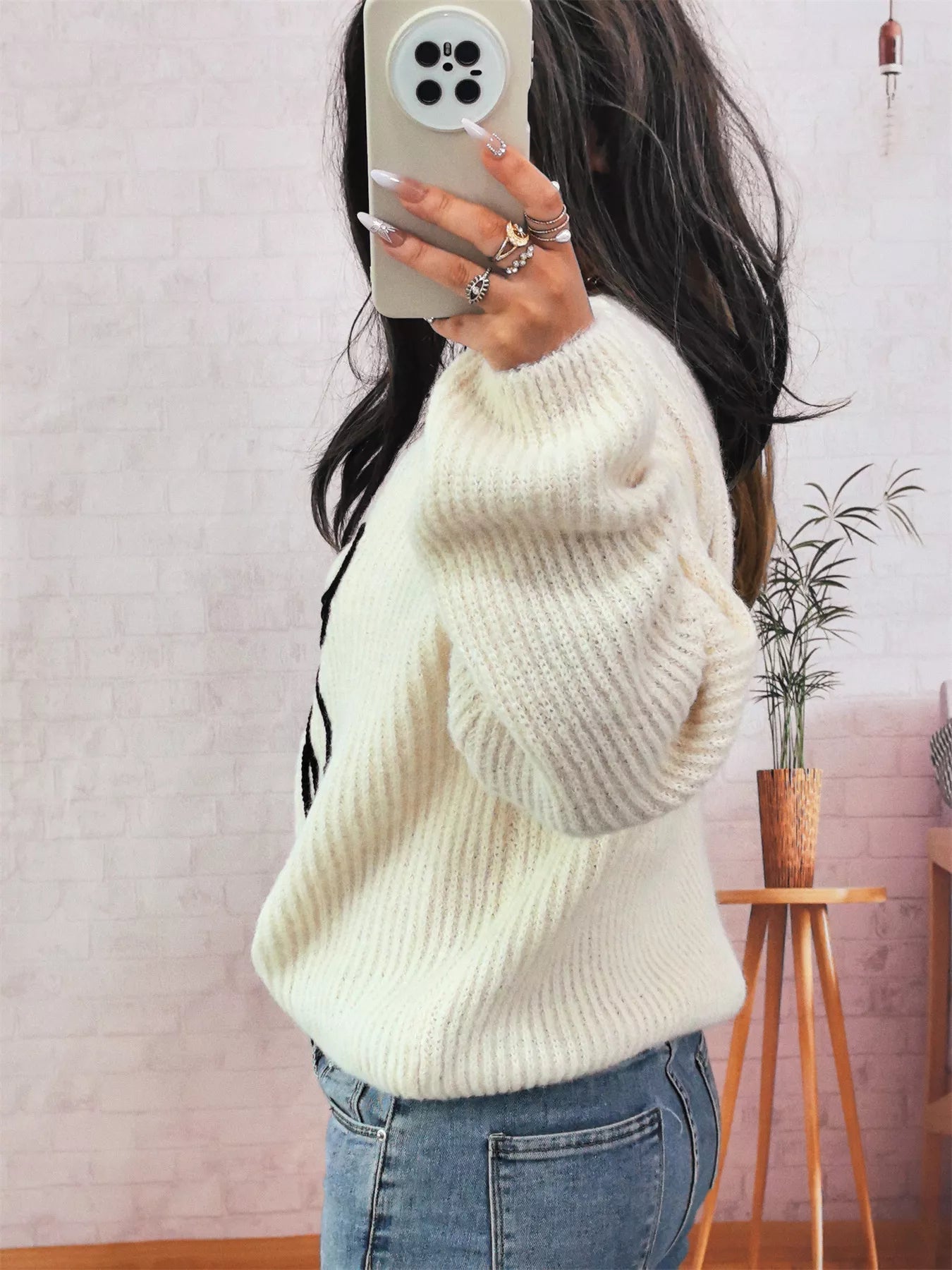 Bow Round Neck Sweater