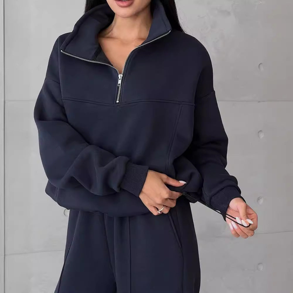 Y2K Winter Jogging Women Two Piece Set