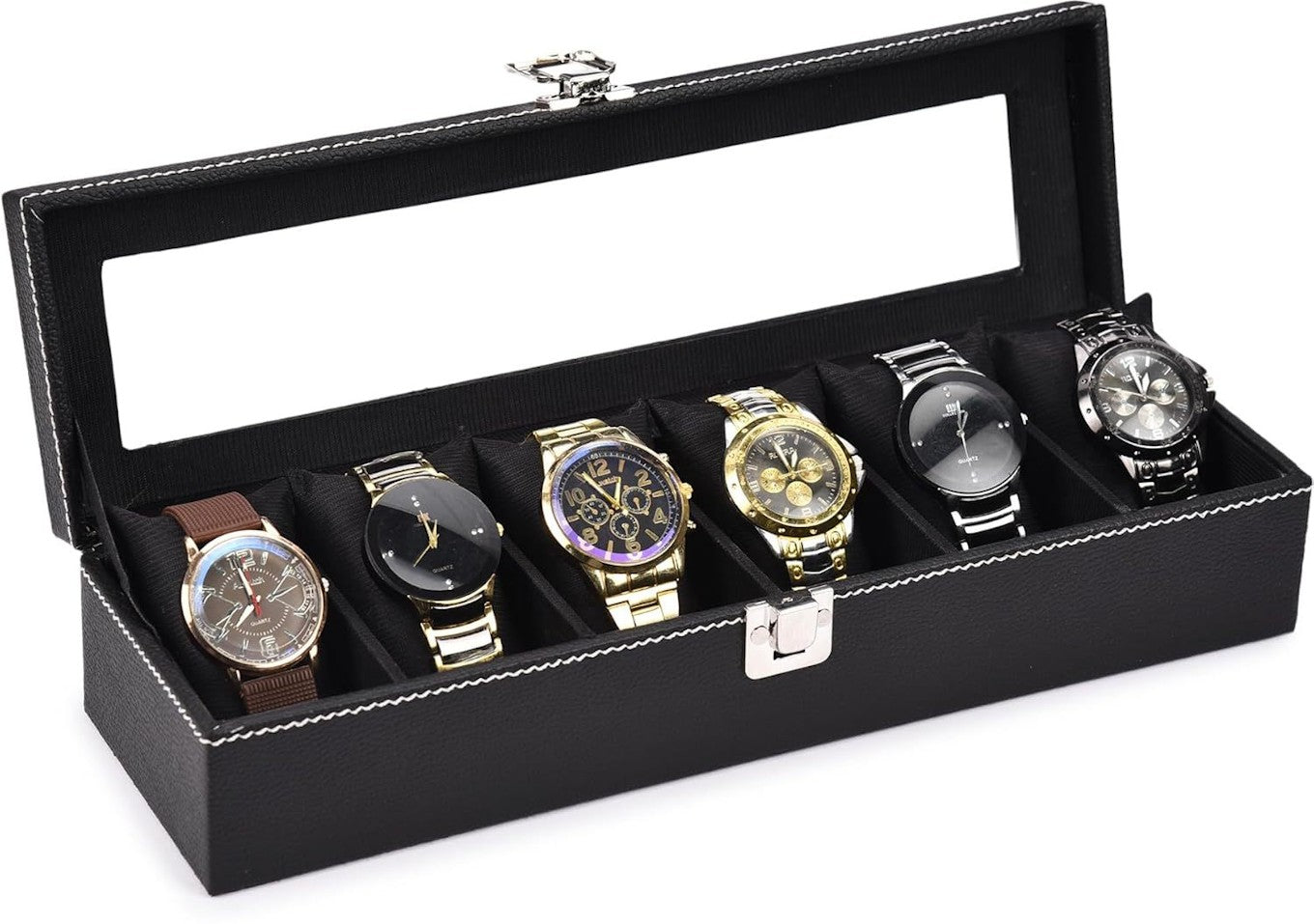 Watch organizer holder Case for 6 Watches